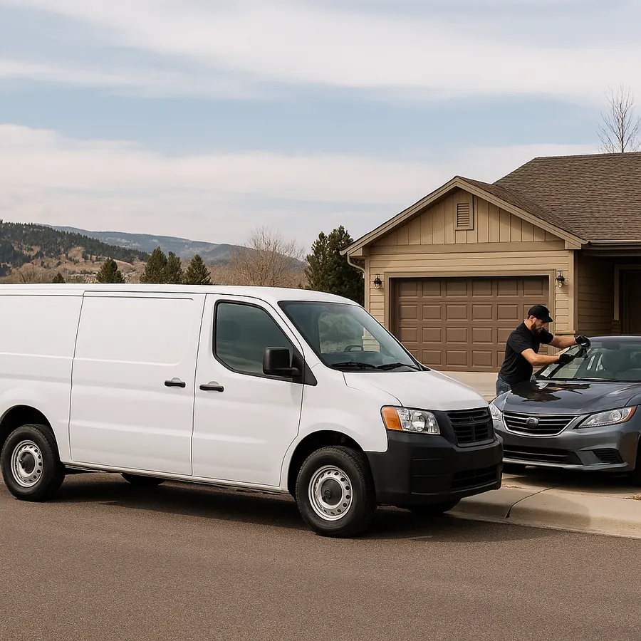 Mobile auto glass repair van serving Montrose Colorado